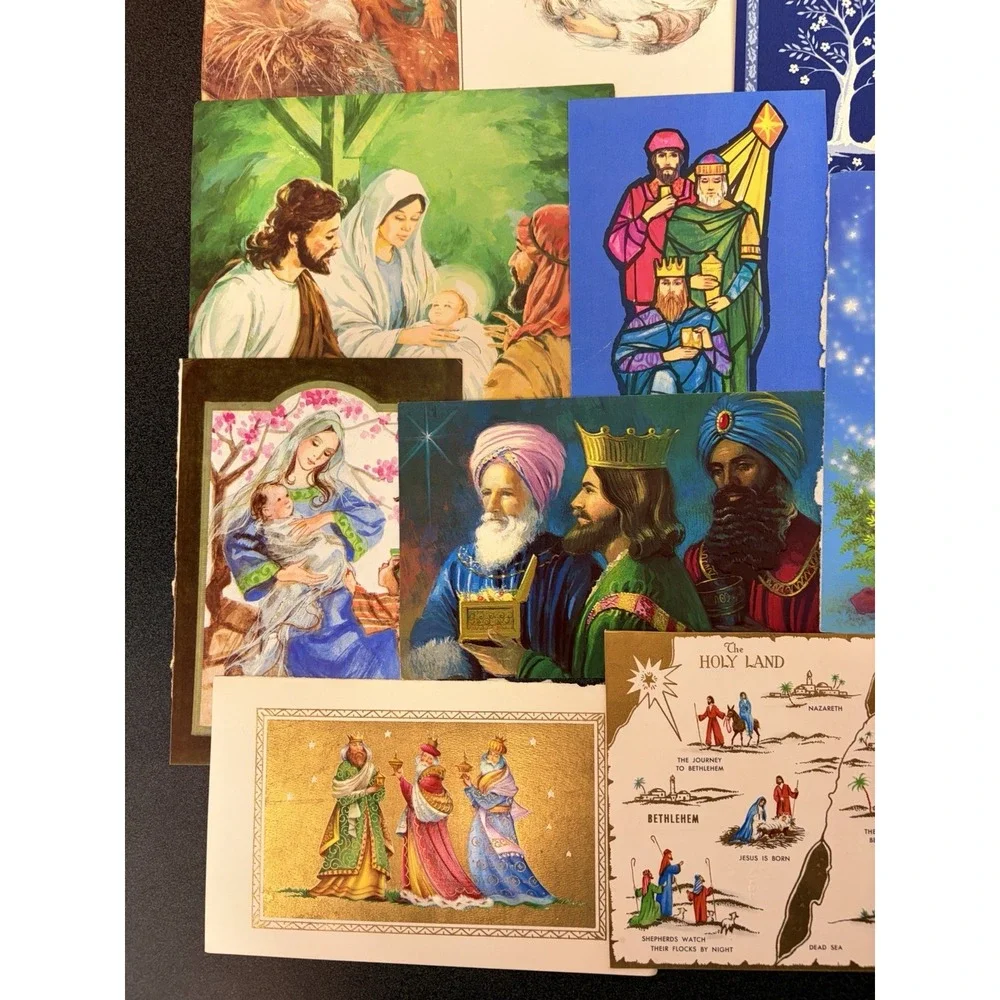 Vintage Christmas Cards Fronts ONLY for Scrapbooking Crafts Decoupage Lot of 50+